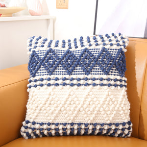 Ethnic Moroccan Hand-Woven Wool Pillow