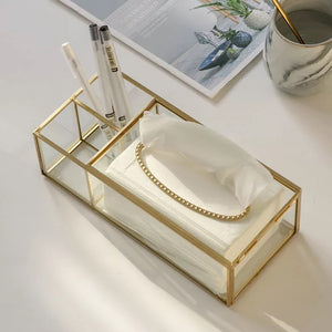 Golden Luxury Tissue Box