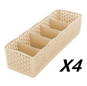 5 Cells Plastic Stackable Organizer