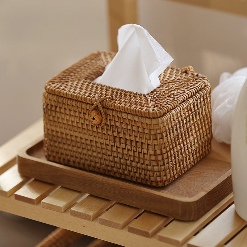 Artesia Rattan Tissue Box | MessFree