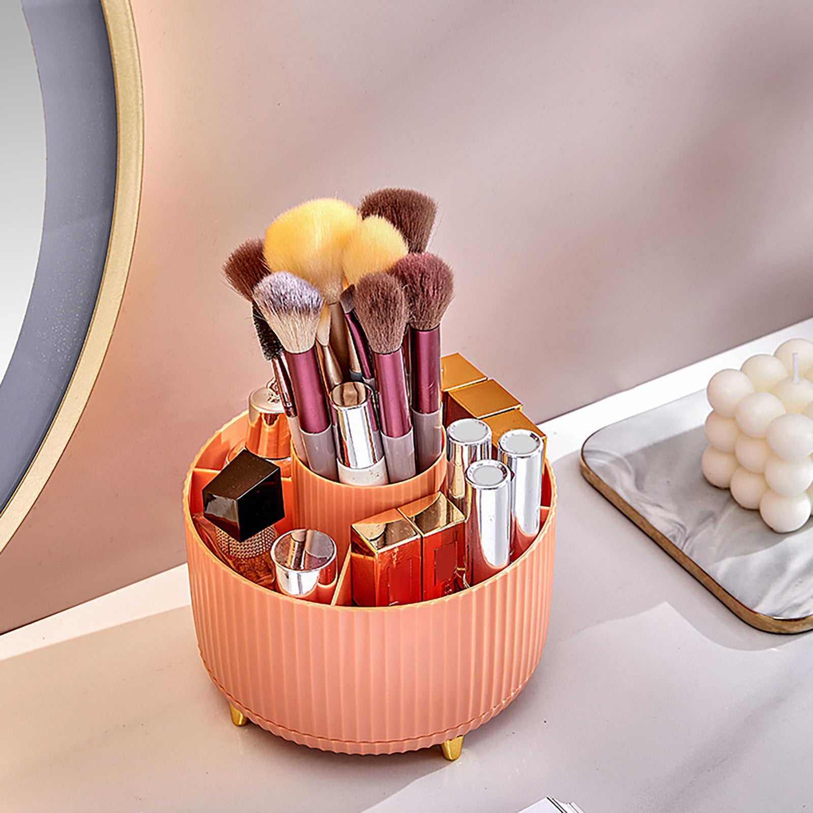 360° Rotating Makeup Brush Organizer – MessFree