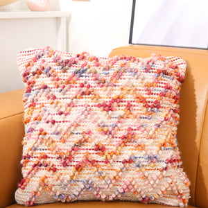Ethnic Moroccan Hand-Woven Wool Pillow