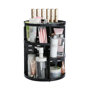 Adjustable clear acrylic makeup organizer with customizable shelves