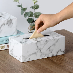 Marble Print Tissue Box