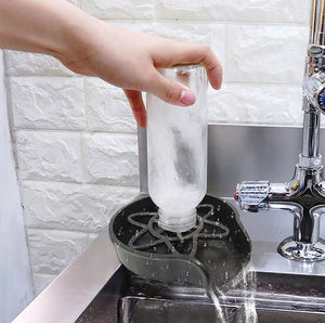 Automatic cup washer for fast glass cleaning at the sink