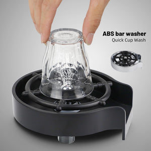 Automatic cup washer for fast glass cleaning at the sink