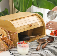Load image into Gallery viewer, Bamboo bread box in a kitchen
