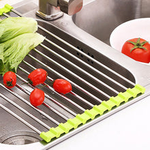 Load image into Gallery viewer, MessFree® Roll-Up Stainless Steel Sink Rack
