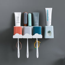 Laden Sie das Bild in den Galerie-Viewer, Cloud toothbrush holder with three cups and dispenser
