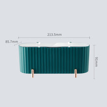 Load image into Gallery viewer, Green storage box with dimensions
