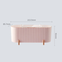 Load image into Gallery viewer, Pink cotton pad storage box with dimensions
