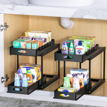 Load image into Gallery viewer, MessFree® Under Sink Dual Sliding Organizer
