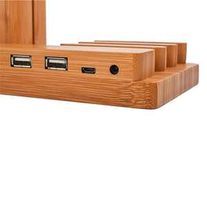 MessFree® Bamboo Charging Stand