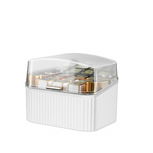 Load image into Gallery viewer, White luxury lipstick organizer with clear lid
