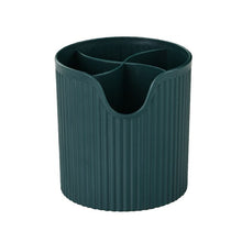 Load image into Gallery viewer, Green luxury makeup brush holder with dividers
