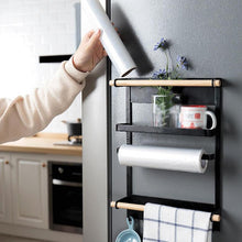 Load image into Gallery viewer, Attaching a magnetic rack to the fridge
