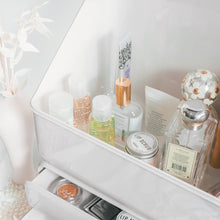 Load image into Gallery viewer, Skincare and perfume in the top compartment
