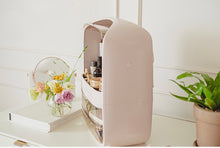 Load image into Gallery viewer, Side view of pink maxi makeup organizer
