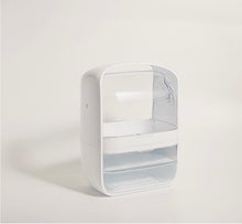 Load image into Gallery viewer, White maxi makeup organizer, side view
