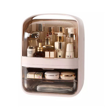 Load image into Gallery viewer, Pink maxi makeup storage organizer filled with cosmetics
