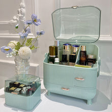 Laden Sie das Bild in den Galerie-Viewer, Light green Nordic vanity box with lipstick case
