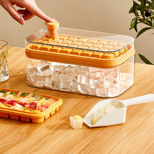 Load image into Gallery viewer, Yellow one-click ice cube tray box

