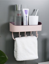 Laden Sie das Bild in den Galerie-Viewer, Pink adhesive shelf with towel
