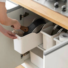 Load image into Gallery viewer, Pulling out a rolling bin of pans
