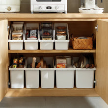 Load image into Gallery viewer, Organizer bins storing food in a cabinet
