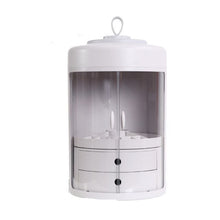 Load image into Gallery viewer, Grey lid 360 rotating makeup organizer
