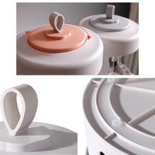 Load image into Gallery viewer, Lid and handle detail on rotating organizer
