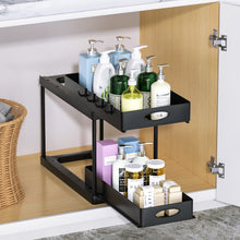 Laden Sie das Bild in den Galerie-Viewer, Black organizer in a bathroom cabinet
